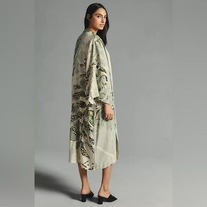 Anthropologie graphic duster long cardigan ONE SIZE